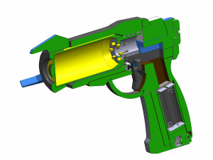 Ana Dart Blaster - Overwatch - Printable - STL files Model Cetak 3D