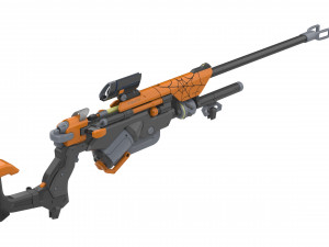 Ana Sniper Rifle - Overwatch - Printable - STL files - 3 SKINS 3D Print Model