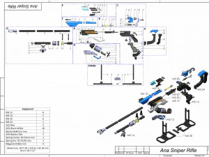 Ana Sniper Rifle - Overwatch - Printable - STL files - 3 SKINS 3D Print Model