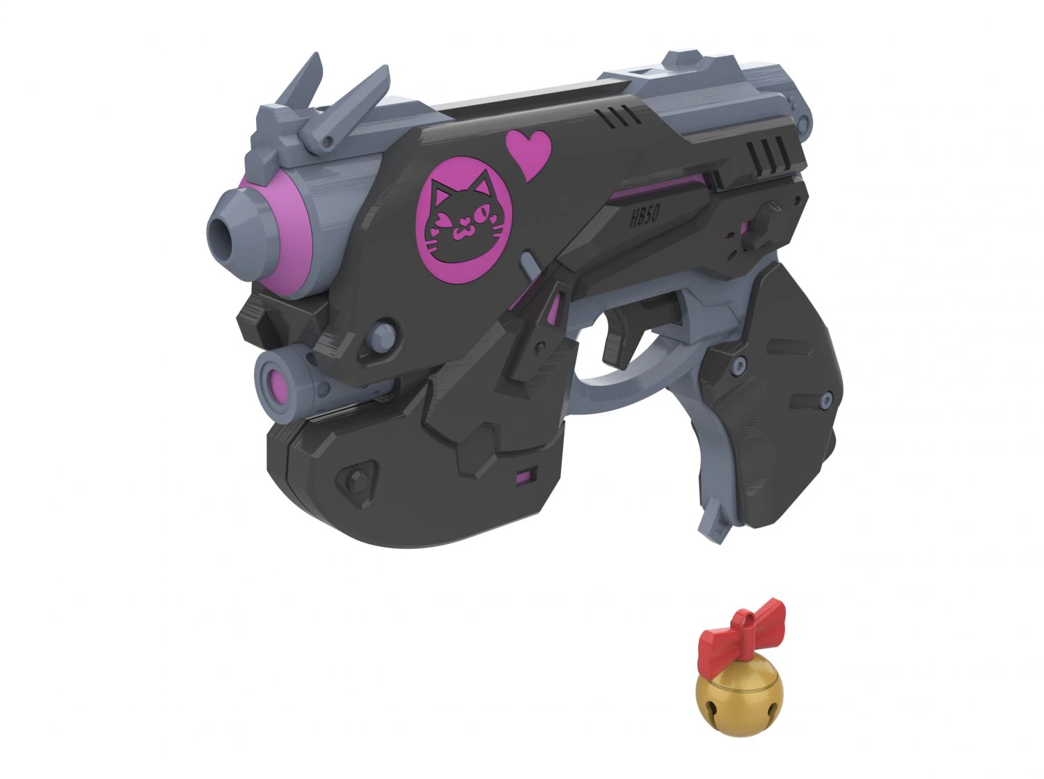 DVa Blaster Black Cat Skin - Overwatch - Printable - STL files 3D Print Model .c4d .max .obj .3ds .fbx .stl .blend 