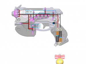 DVa Blaster Black Cat Skin - Overwatch - Printable - STL files 3D Print Model