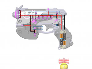 DVa Blaster Black Cat Skin - Overwatch - Printable - STL files 3D Print Model