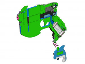 DVa Blaster Waveracer Skin - Overwatch - Printable - STL files 3D Print Model