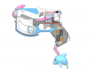 DVa Blaster Waveracer Skin - Overwatch - Printable - STL files 3D Print Model