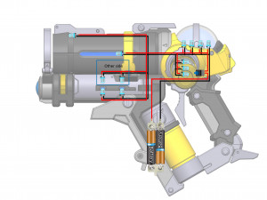 Mei Blaster Firefighter Skin - Overwatch - Printable - STL files Modelo de Impressão 3D