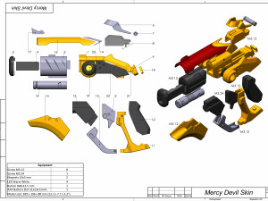 Mercy Blaster Devil Skin - Overwatch - Printable - STL files 3D-printmodel