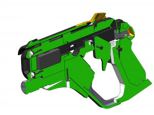 Mercy Blaster 3 Skins - Overwatch - Printable - STL files 3D Print Model