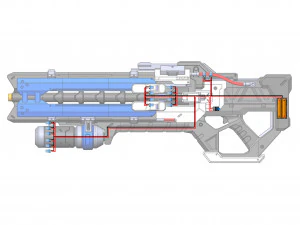 Soldier 76 Pulse Cannon - Overwatch - Printable - STL Files 3D Print Model