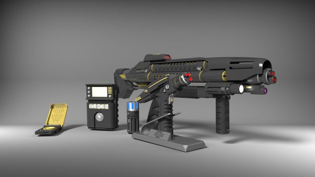 Star Trek Discovery Bundle - Phaser Rifle Tricoder - Printable - STL files 3Dプリントモデル .c4d .max .obj .3ds .fbx .stl .blend 