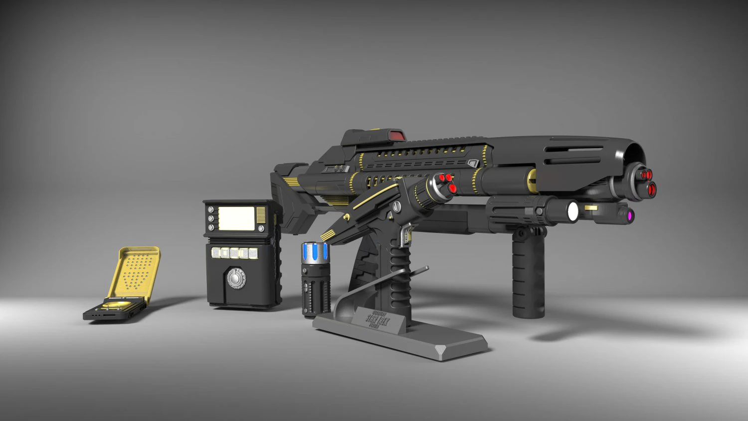 Star Trek Discovery Bundle - Phaser Rifle Tricoder - Printable - STL files 3D Print Model .c4d .max .obj .3ds .fbx .stl .blend 