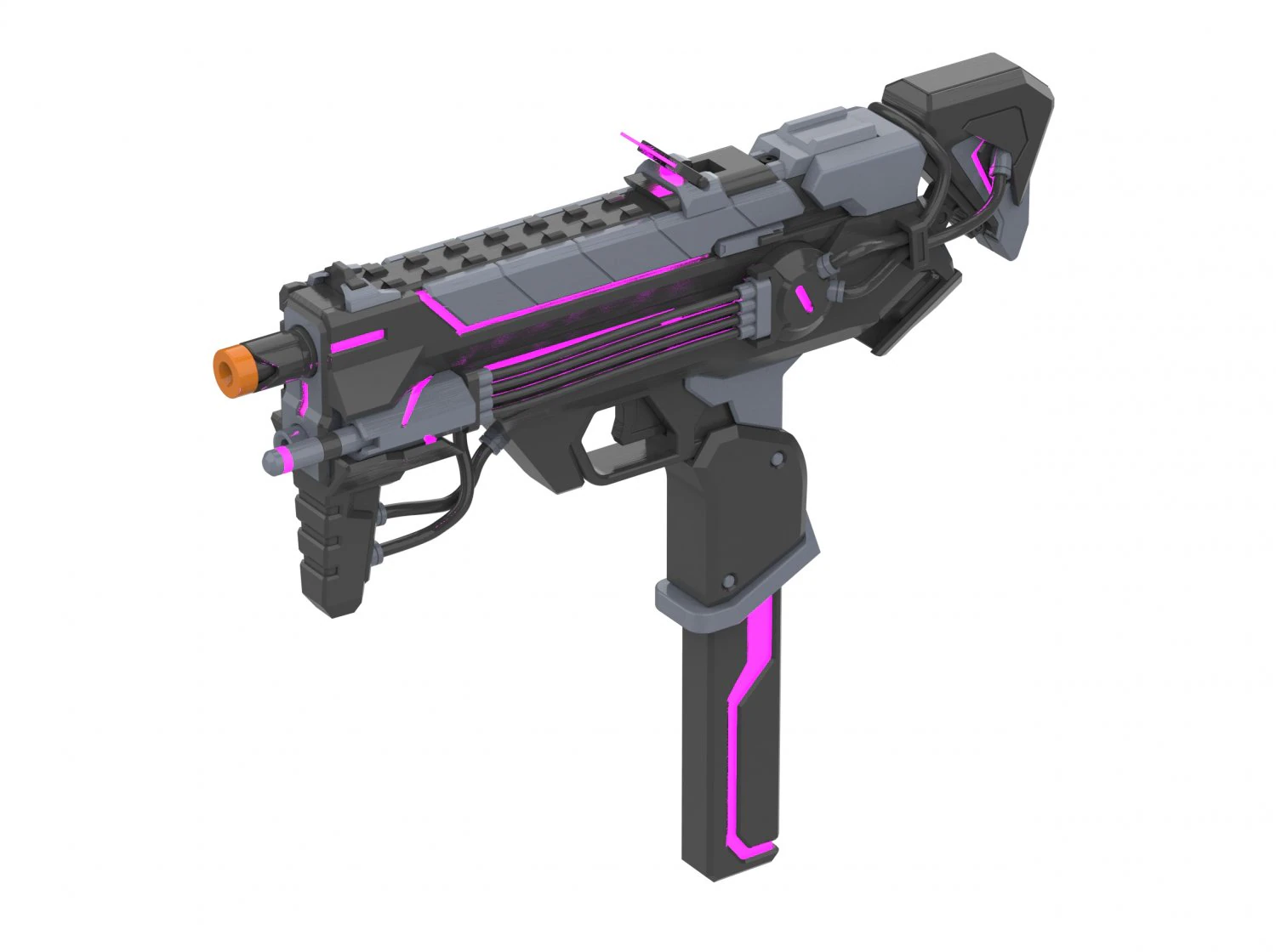 Sombra Cannon Augmented Skin - Overwatch - Printable - STL files 3D Print Model .c4d .max .obj .3ds .fbx .stl .blend 