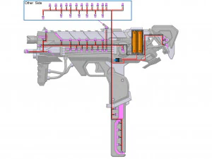 Sombra Cannon Augmented Skin - Overwatch - Printable - STL files 3D Print Model