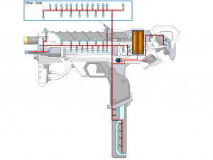 Sombra Cannon Cyberspace Skin - Overwatch - Printable - STL files 3D Baskı Modeli