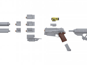 10mm Pistol - Fallout 4 - Printable - STL files Modelo de impresión 3D
