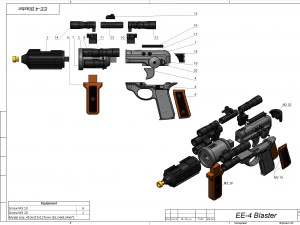 EE-4 Carbine Rifle - Star Wars - Printable - STL files 3D Print Model