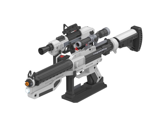 Star Wars SE-44C Blaster 3D Print Model by MakerLab