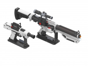 F-11D Blaster Rifle and SE44 Blaster - Star Wars Bundle - Printable s - STL files 3D Принт Модель