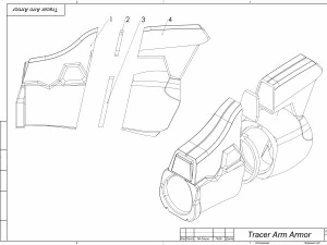 Tracer Arm Armor - Overwatch - Printable - STL files 3D Print Model
