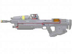 MA40 Assault Rifle - Halo - Printable - STL files 3D-printmodel