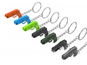 Keychain - Deckards Blaster - BladeRunner - Printable - STL files 3D Print Model