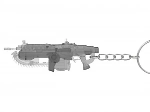 Keychain - Lancer - Gears of War - Printable - STL files 3D Print Model
