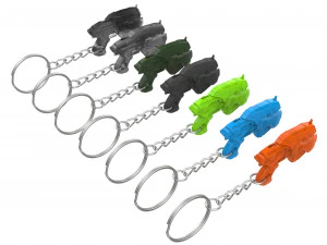 Chaveiro - Pistola Snub - Gears of War - Imprim&iacute;vel - Arquivos STL Modelo de Impressão 3D