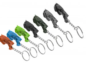 Chaveiro - Pistola Snub - Gears of War - Imprim&iacute;vel - Arquivos STL Modelo de Impressão 3D