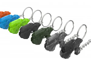 Chaveiro - Pistola Snub - Gears of War - Imprim&iacute;vel - Arquivos STL Modelo de Impressão 3D