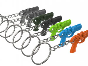 Keychain - Agent Ks Pistol - Blade Runner - Printable - STL files 3D Print Model