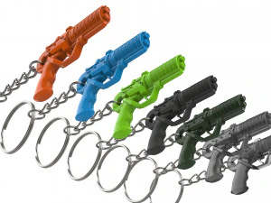 Keychain - Agent Ks Pistol - Blade Runner - Printable - STL files 3D Print Model