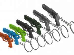 Keychain - Agent Ks Pistol - Blade Runner - Printable - STL files 3D Print Model
