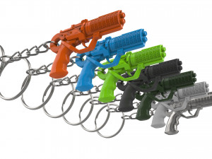Keychain - Agent Ks Pistol - Blade Runner - Printable - STL files 3D Baskı Modeli