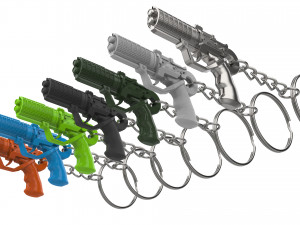 Keychain - Agent Ks Pistol - Blade Runner - Printable - STL files 3D Baskı Modeli