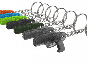 Keychain - Agent Ks Pistol - Blade Runner - Printable - STL files 3D Baskı Modeli
