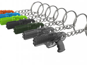 Keychain - Agent Ks Pistol - Blade Runner - Printable - STL files 3D Print Model
