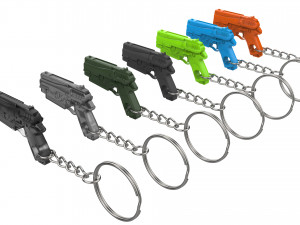Keychain - 10mm Pistol - Fallout 4 - Printable - STL files 3D प्रिंट मॉडल