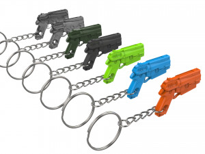 Keychain - 10mm Pistol - Fallout 4 - Printable - STL files 3D प्रिंट मॉडल