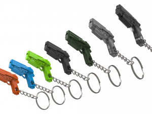 Keychain - 10mm Pistol - Fallout 4 - Printable - STL files 3D प्रिंट मॉडल