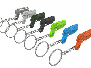 Keychain - 10mm Pistol - Fallout 4 - Printable - STL files 3D प्रिंट मॉडल