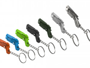Keychain - 10mm Pistol - Fallout 4 - Printable - STL files 3D प्रिंट मॉडल