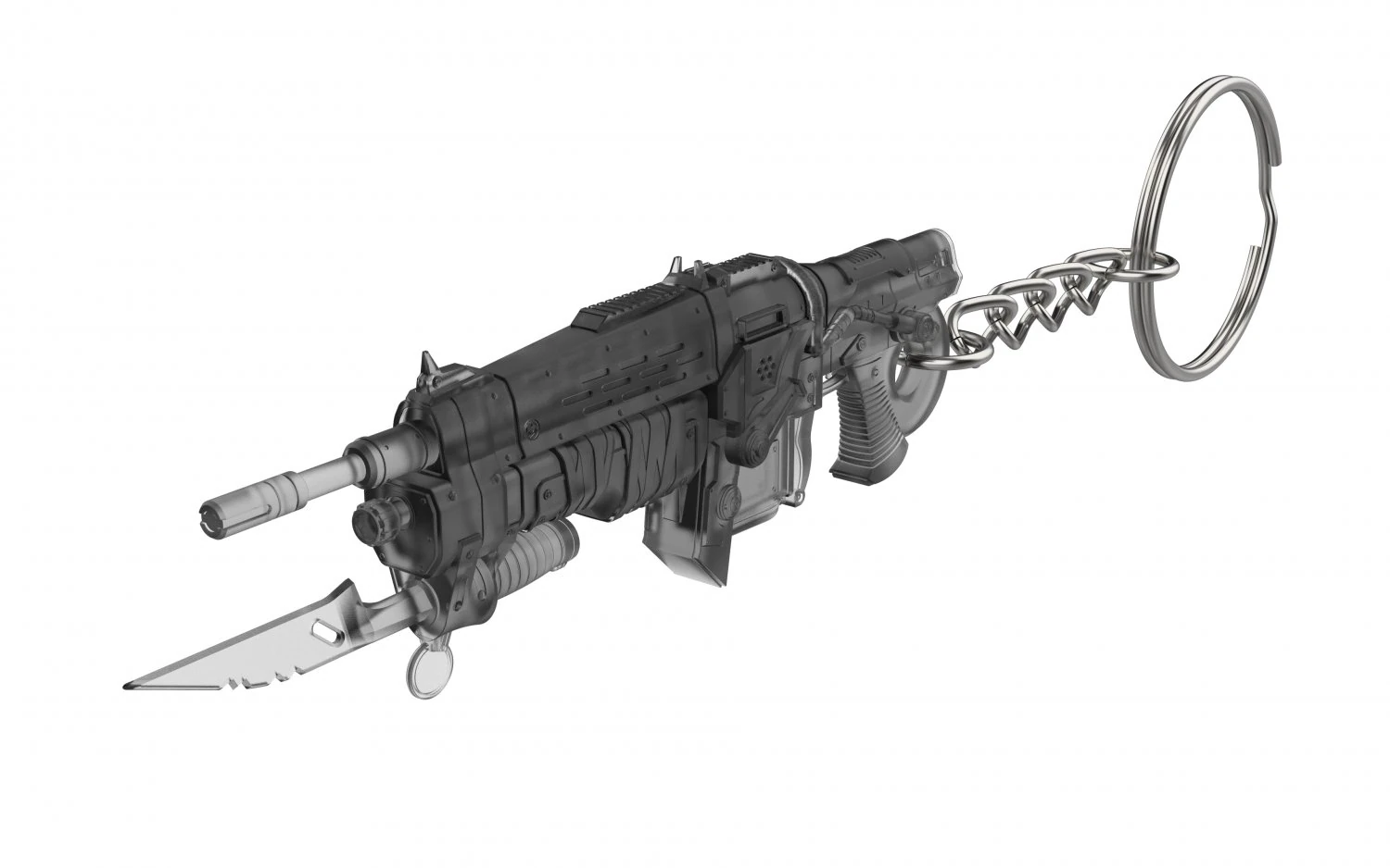 Keychain - Retro Lancer - Gears Of War - Printable - STL files 3D Print Model .c4d .max .obj .3ds .fbx .stl .blend 