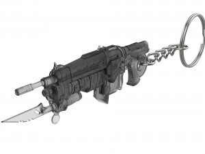 Keychain - Retro Lancer - Gears Of War - Printable - STL files 3D Print Model