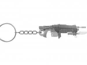 Keychain - Retro Lancer - Gears Of War - Printable - STL files 3D Print Model