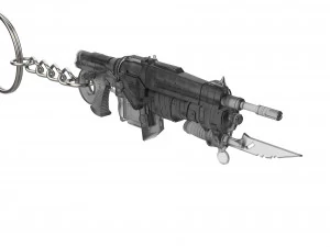 Keychain - Retro Lancer - Gears Of War - Printable - STL files 3D Print Model
