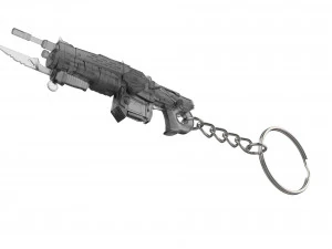 Keychain - Retro Lancer - Gears Of War - Printable - STL files 3D Print Model