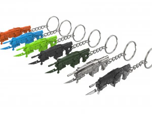 Keychain - Retro Lancer - Gears Of War - Printable - STL files 3D Print Model