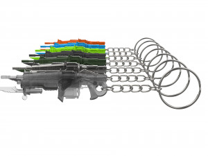Keychain - Retro Lancer - Gears Of War - Printable - STL files 3D 프린트 모델