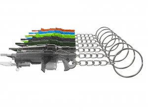 Keychain - Retro Lancer - Gears Of War - Printable - STL files 3D Print Model