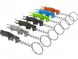 Keychain - Retro Lancer - Gears Of War - Printable - STL files 3D 프린트 모델