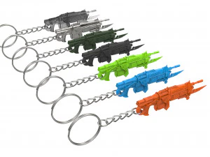 Keychain - Retro Lancer - Gears Of War - Printable - STL files 3D Print Model